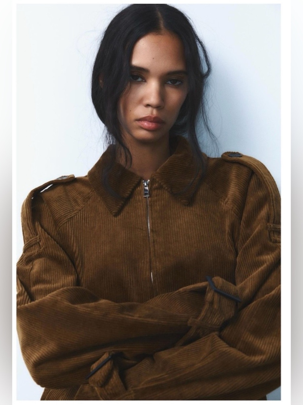 NWT Zara Brown Corduroy Bomber Jacket🏷️🤎🍂🍁